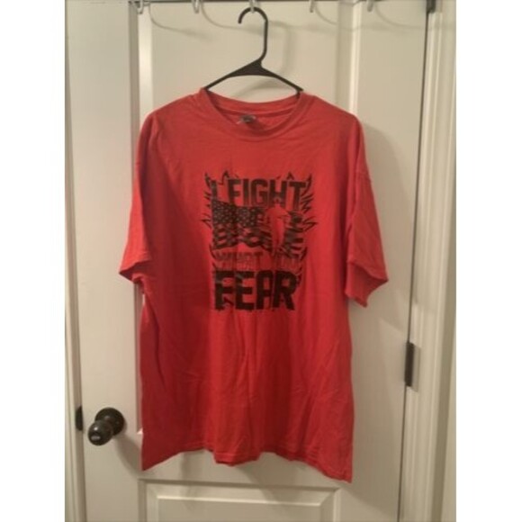 Gildan Mens Adult Red T-Shirt U.S. Patriotic Military Theme Size XL - Picture 1 of 13